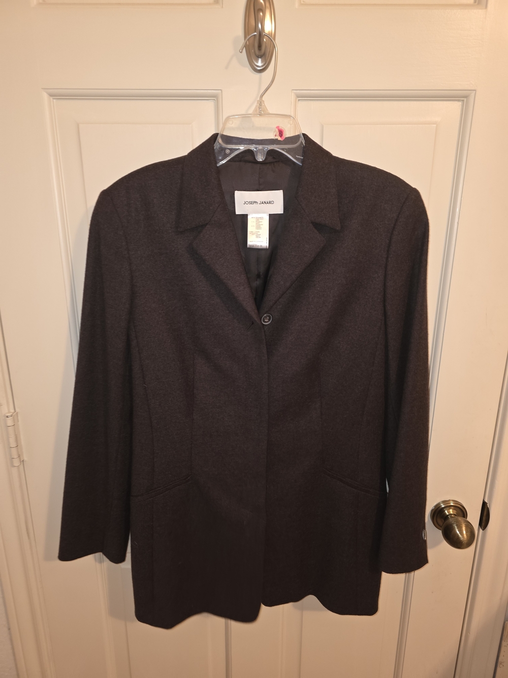 Vintage Joseph Janard Women's Dark Brown Wool Blend Coat